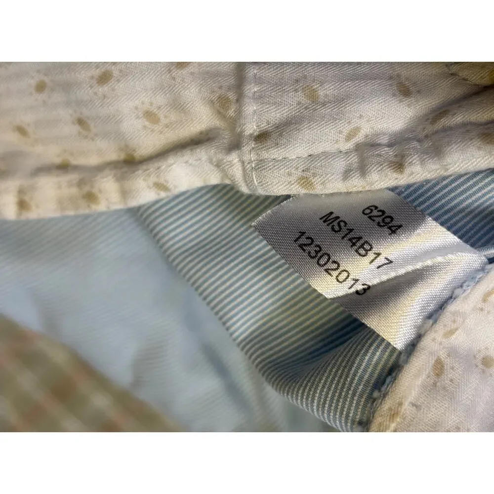 Peter Millar Men’s Seersucker Flat Front Shorts Size 40 Blue White Pinstripe